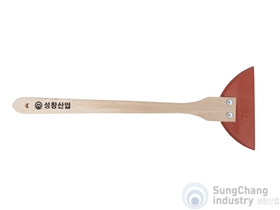 D형 고무헤라 [나무손잡이] - 160mm / 450mm